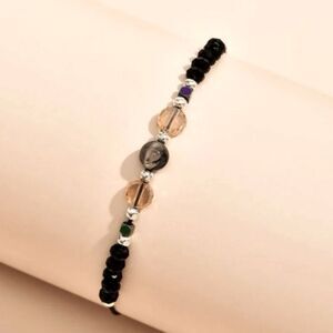 Adjustable crystal anklet